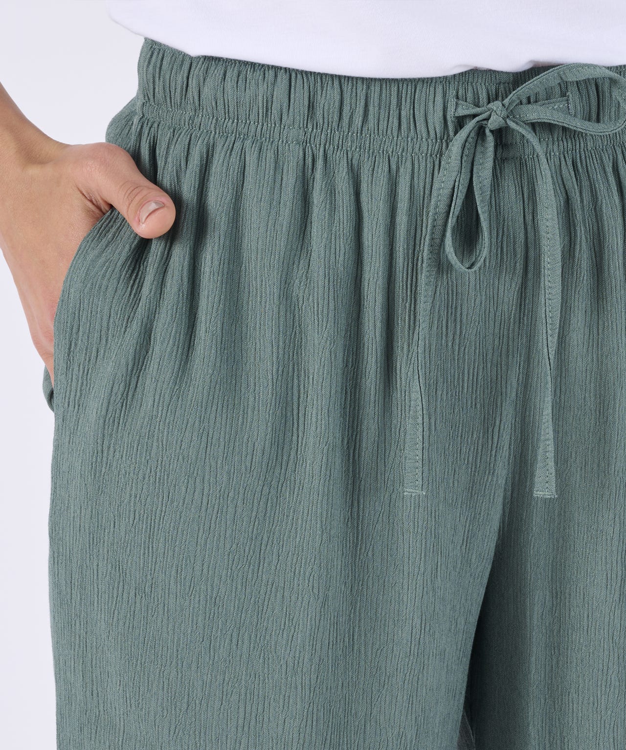 Crinkle Bermuda Shorts