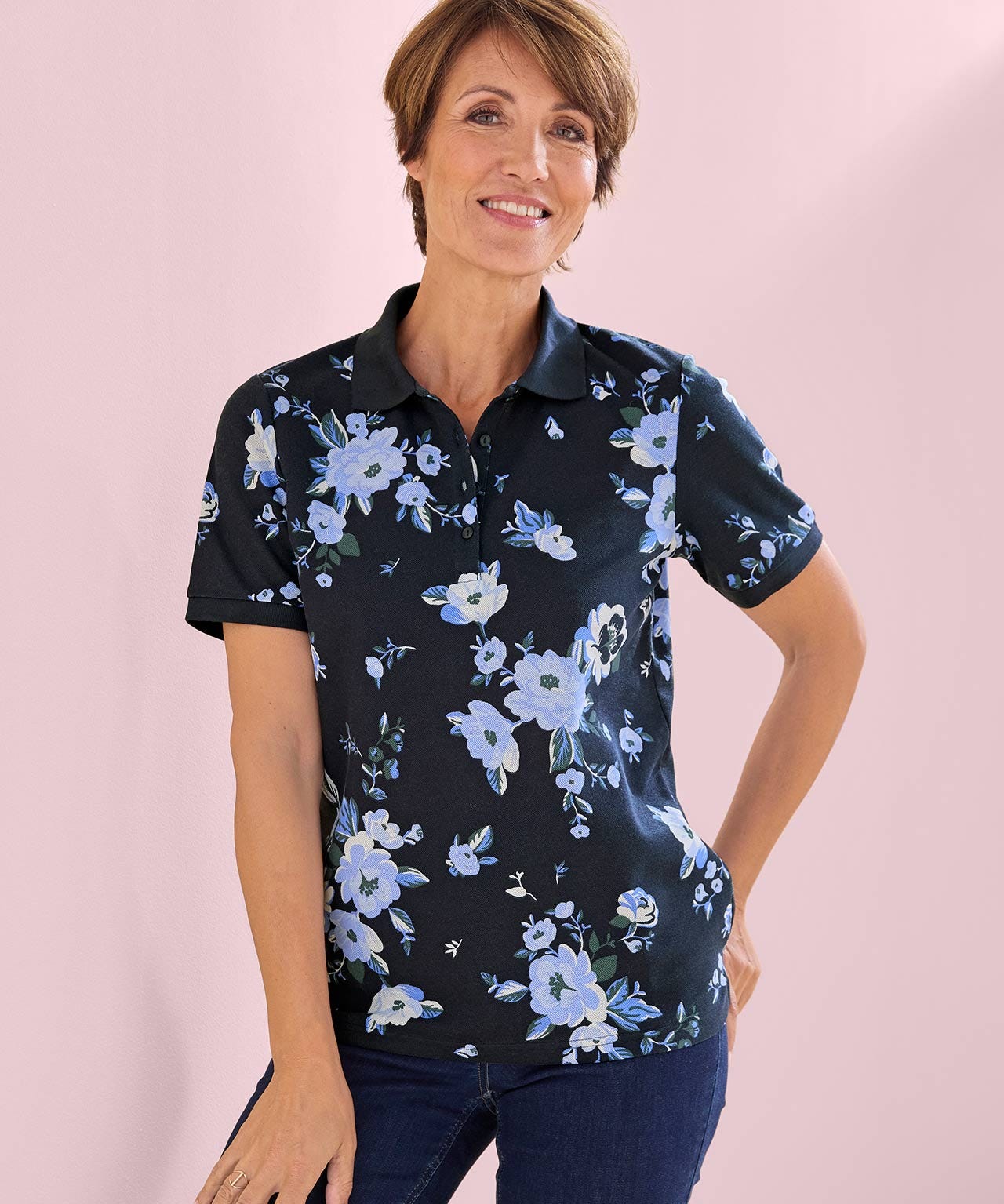 Damart Short Sleeved Pique Polo from Damart
