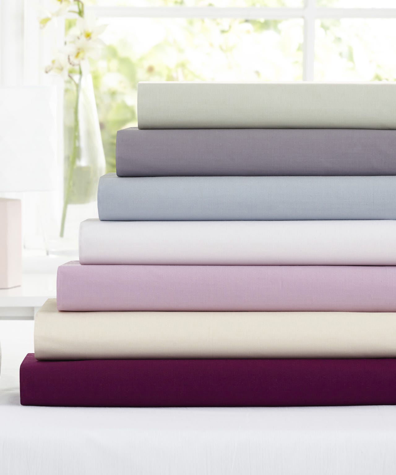 Easy-Care Plain Dye Fitted Sheet