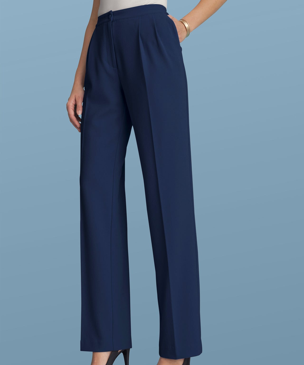 Wide-Leg Crêpe Trousers