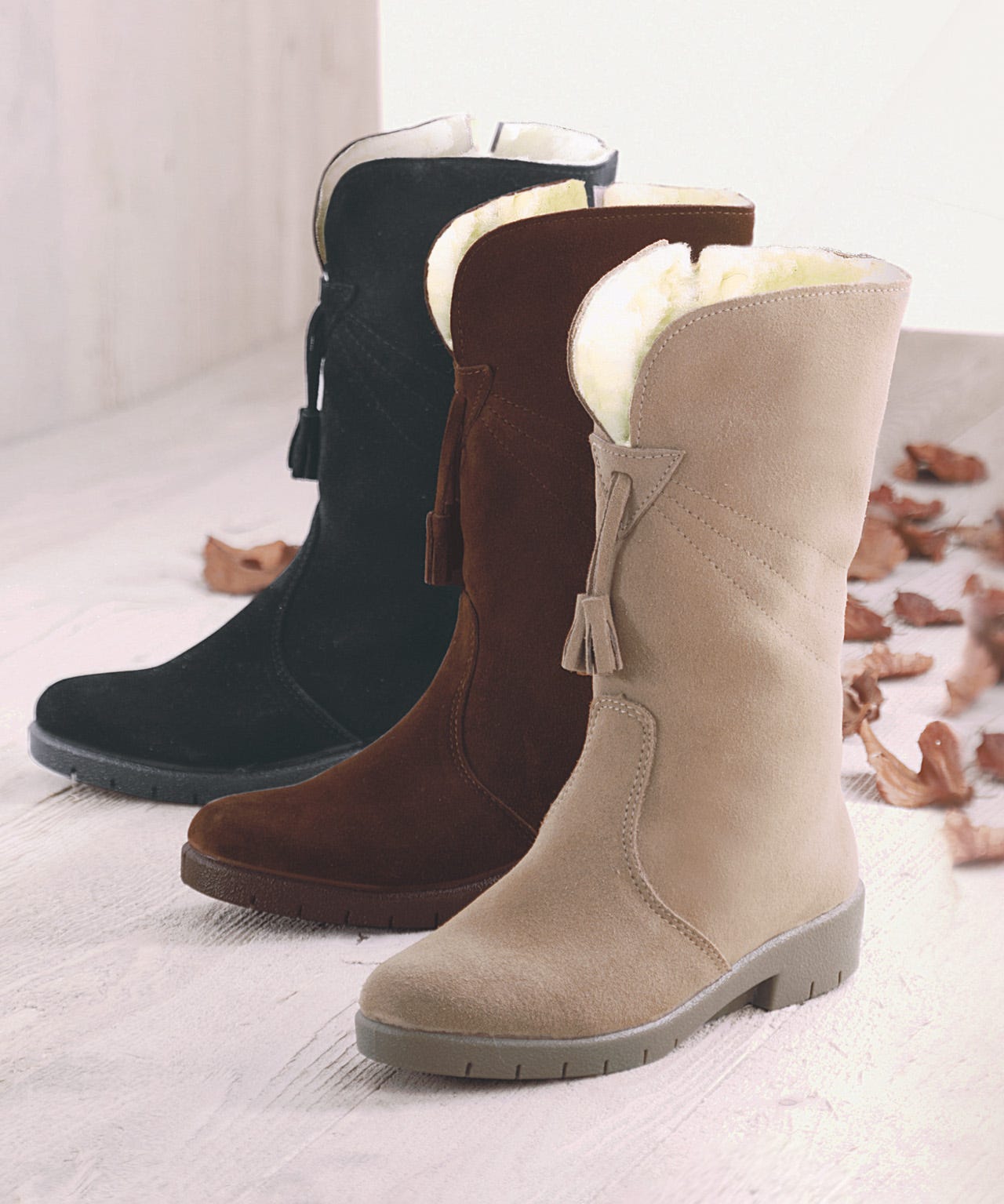 Thermolactyl Zip Up Thermal Suede Boots