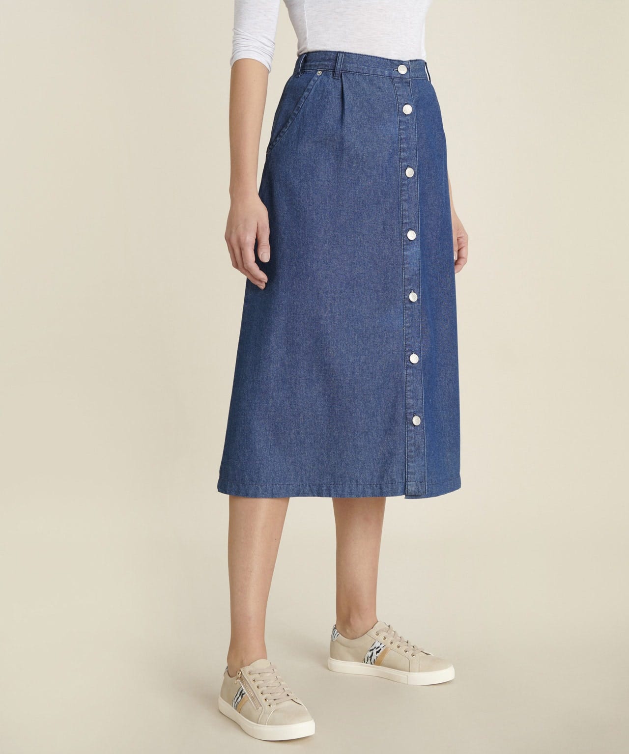 Damart Button-through Skirt