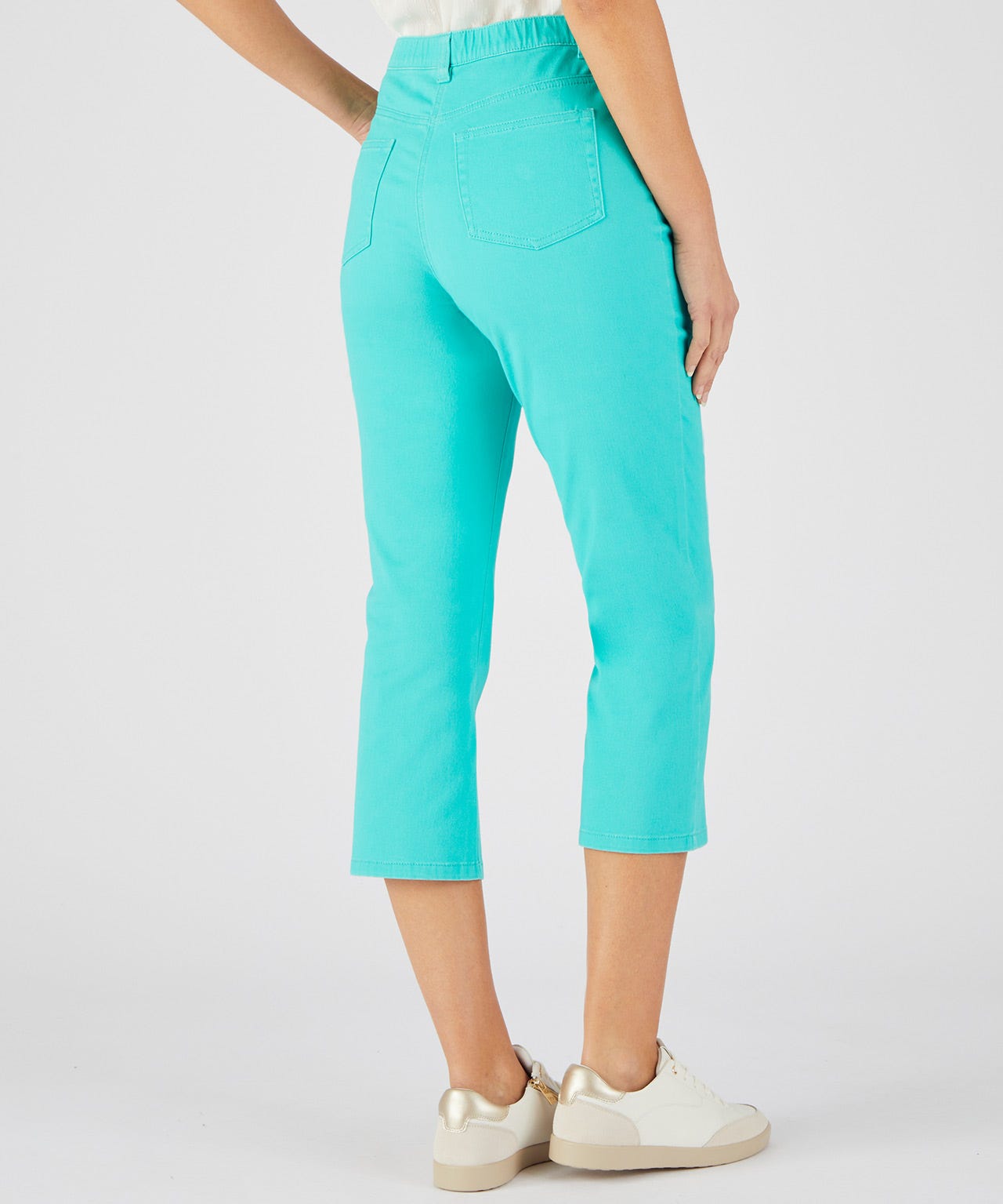 Cotton Stretch Cropped Trousers