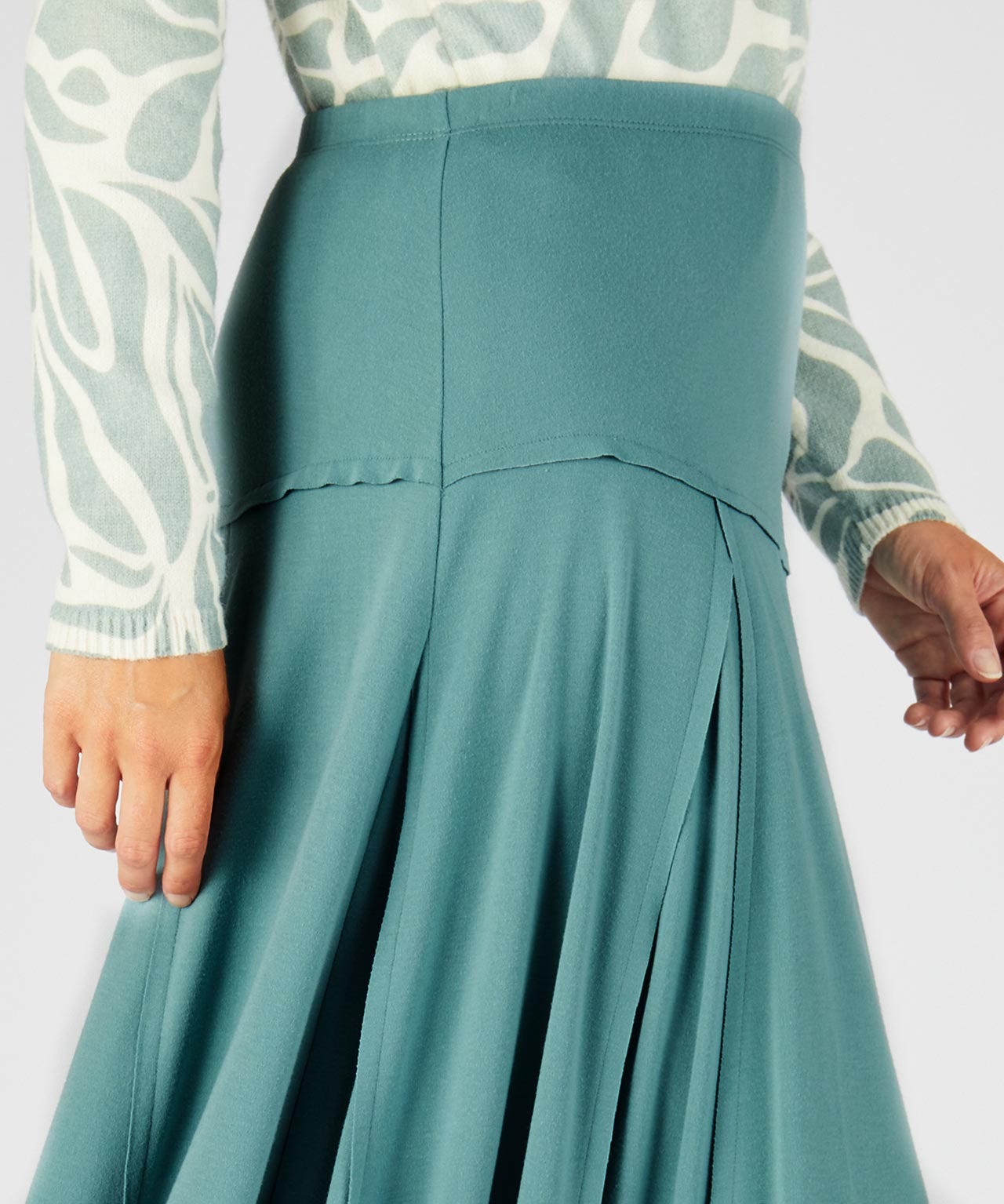 Jersey Panelled Skirt