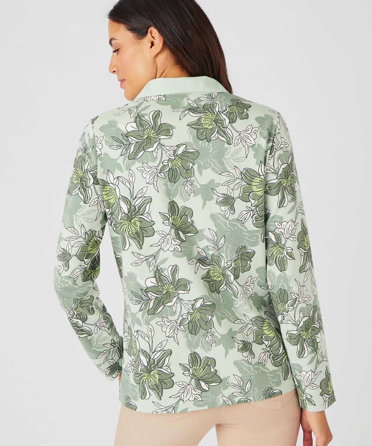 Skin Soft Long Sleeved Cotton Polo Shirt