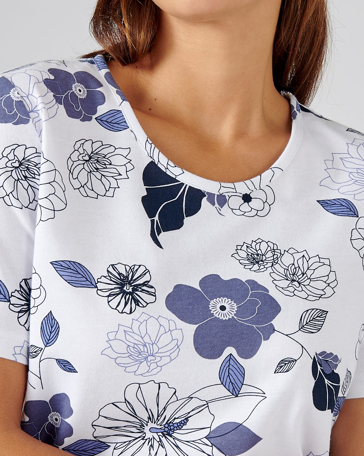 Floral Print Cotton T-shirt