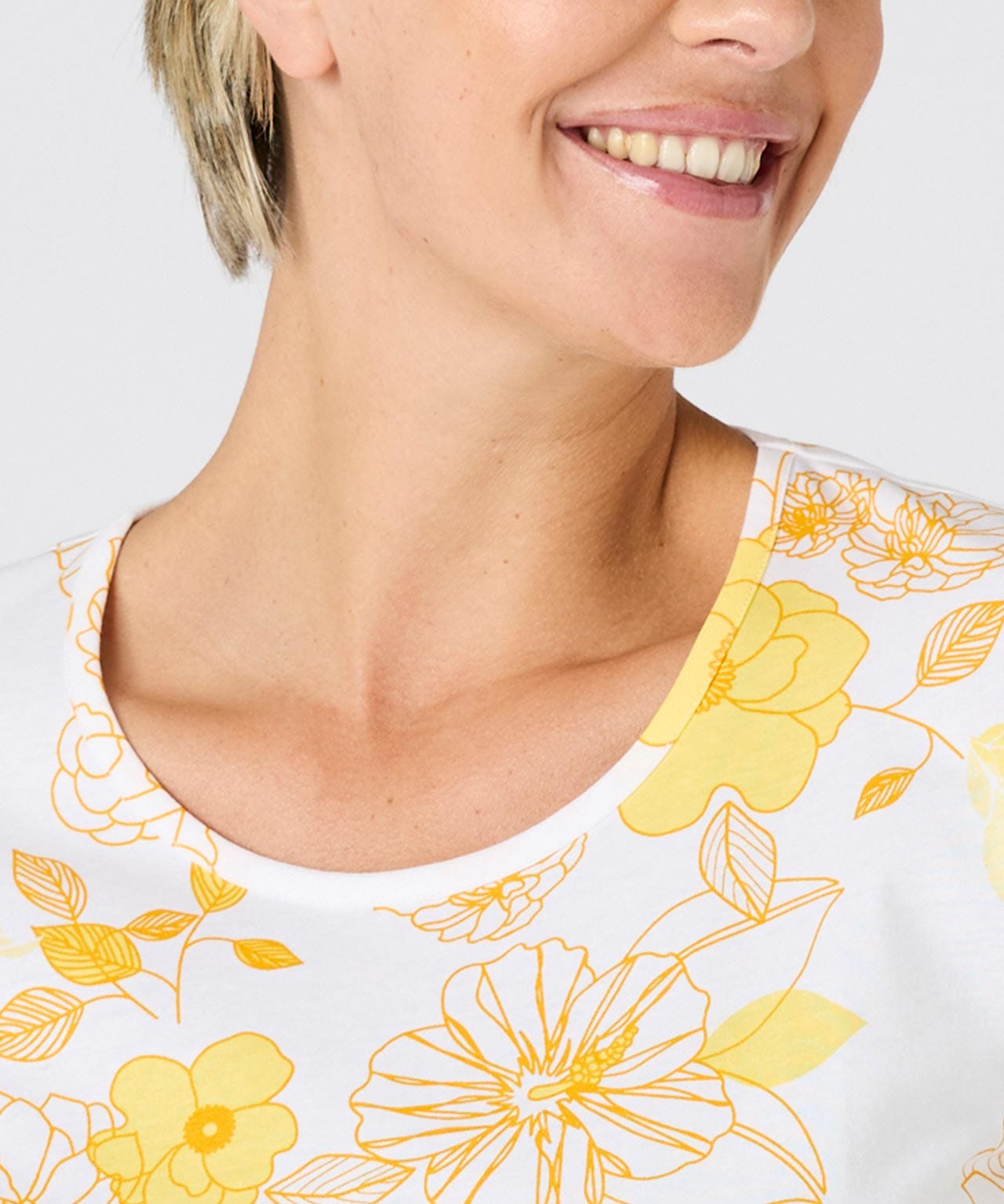 Floral Print Cotton T-shirt
