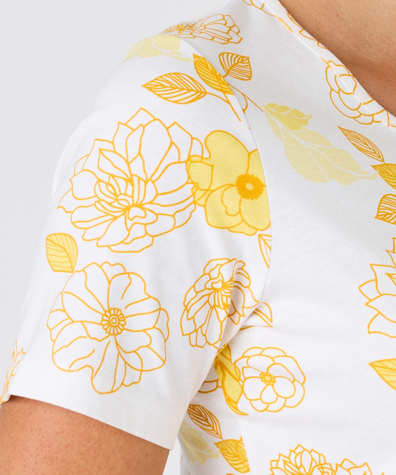 Floral Print Cotton T-shirt