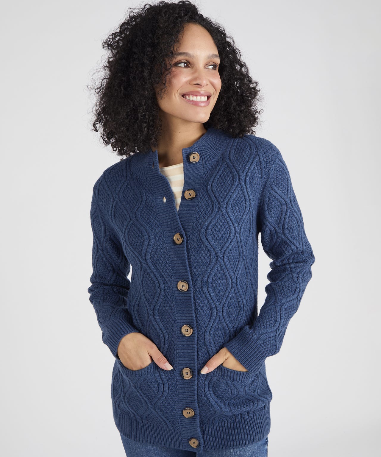 Button-neck Cardigan