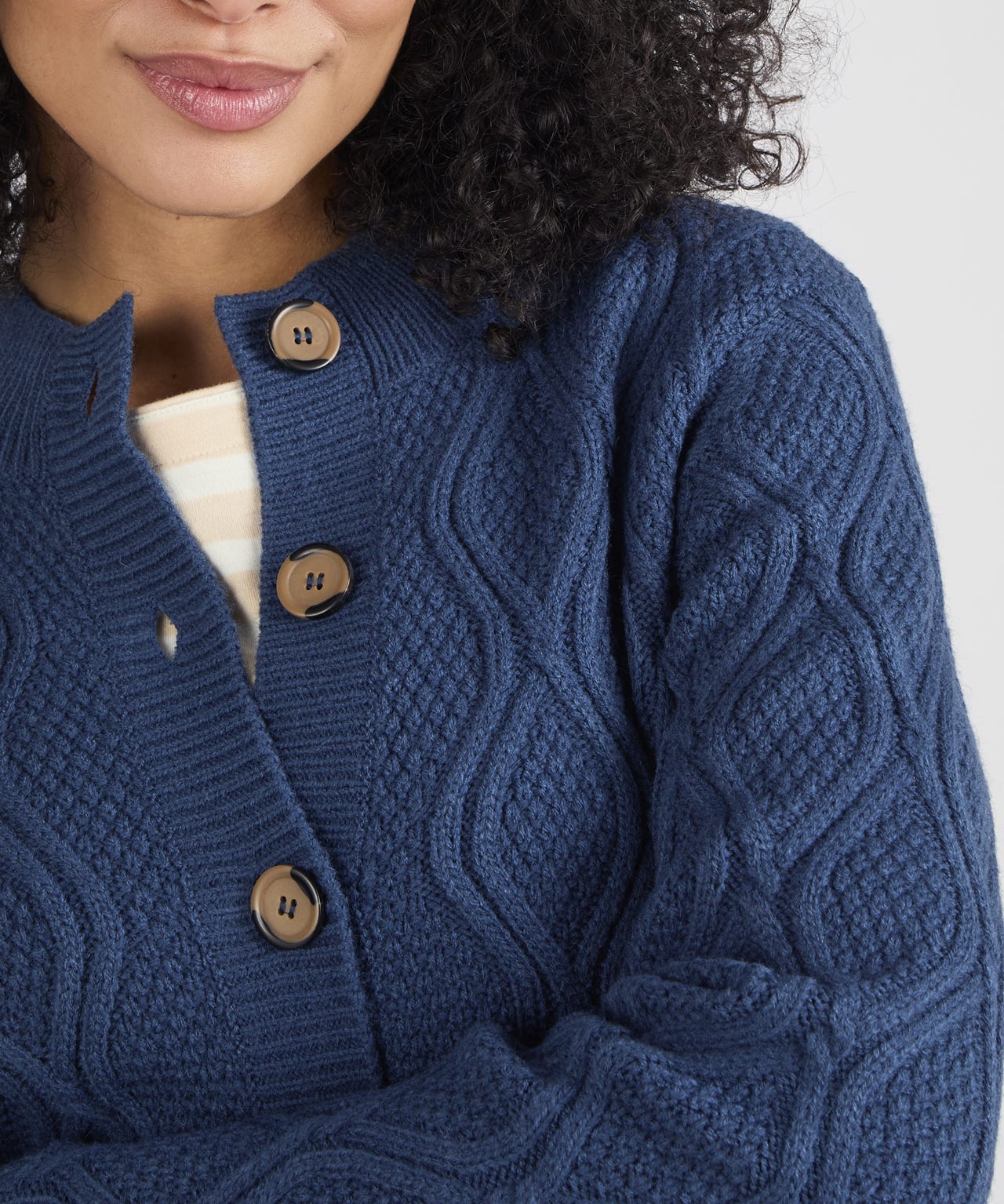 Button-neck Cardigan