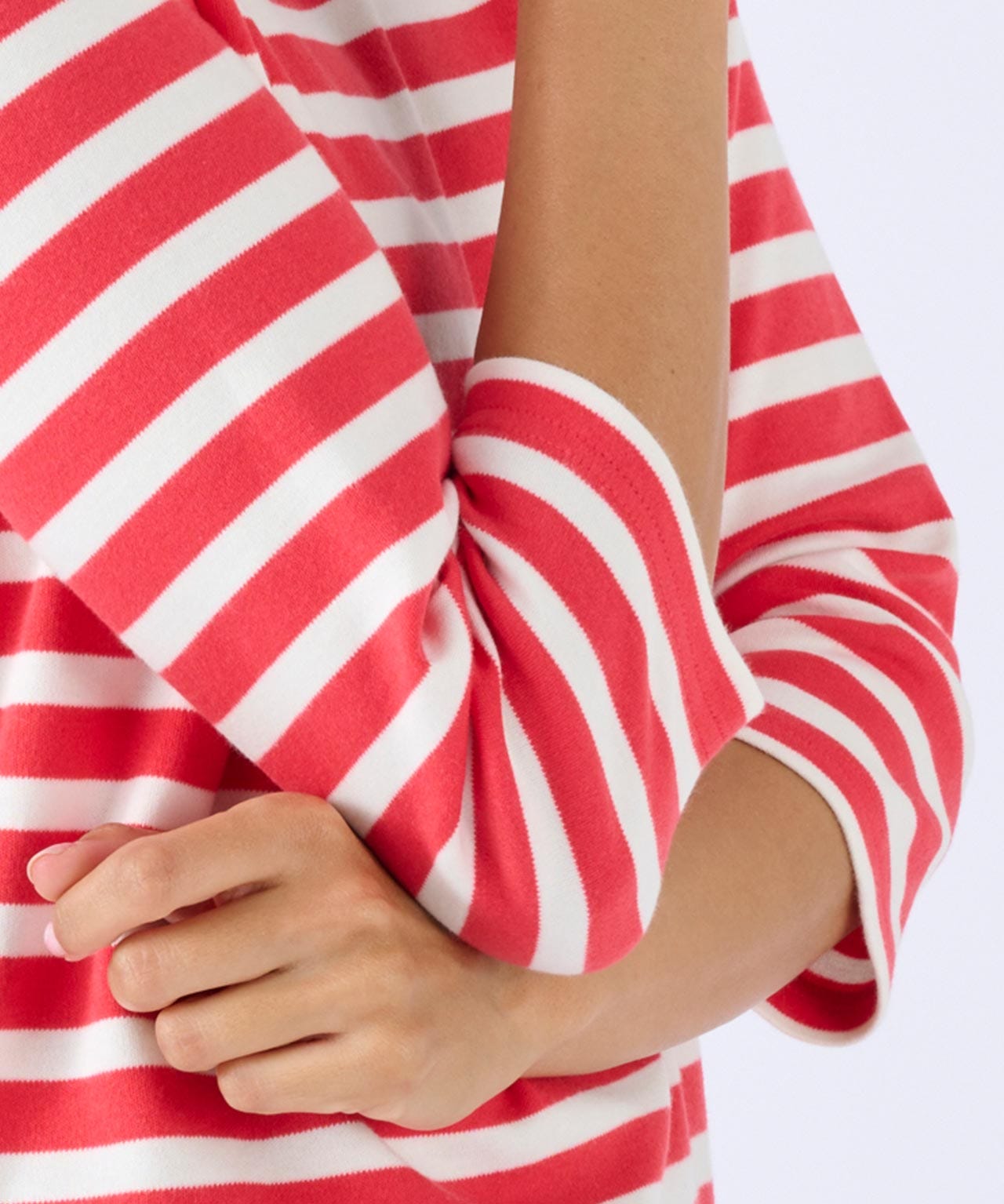 Striped Boat Neck Cotton Top