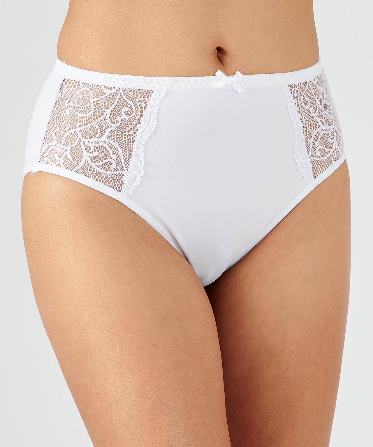 Lace Detail Midi Brief 