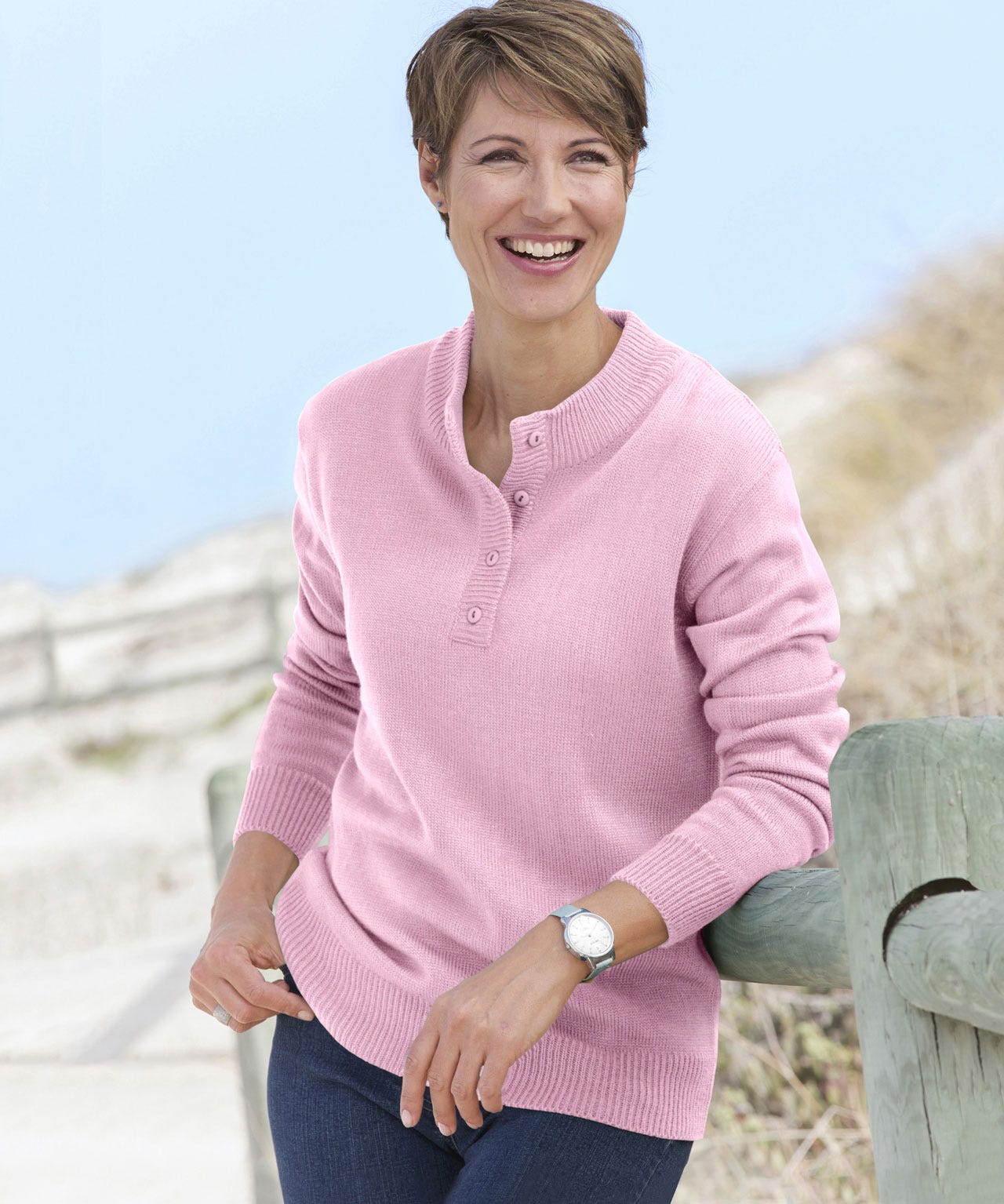 Button-neck Jumper