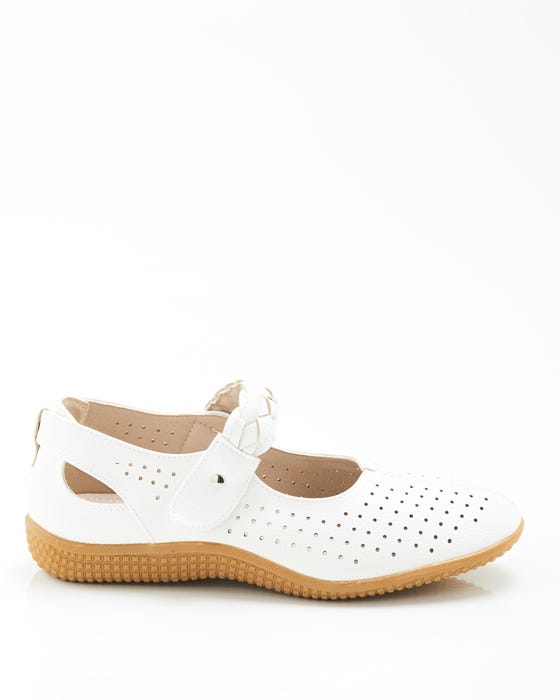 Cushion-walk Touch-fasten Strap Shoe