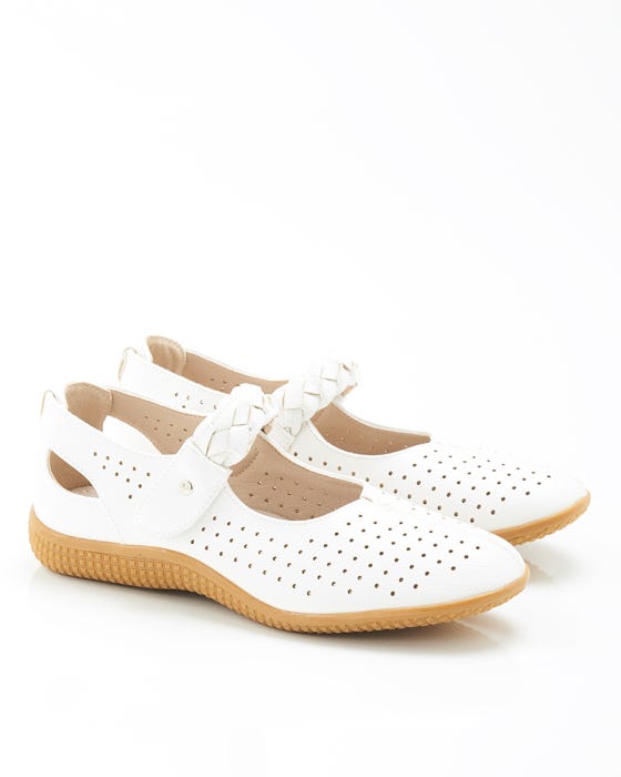 Cushion-walk Touch-fasten Strap Shoe