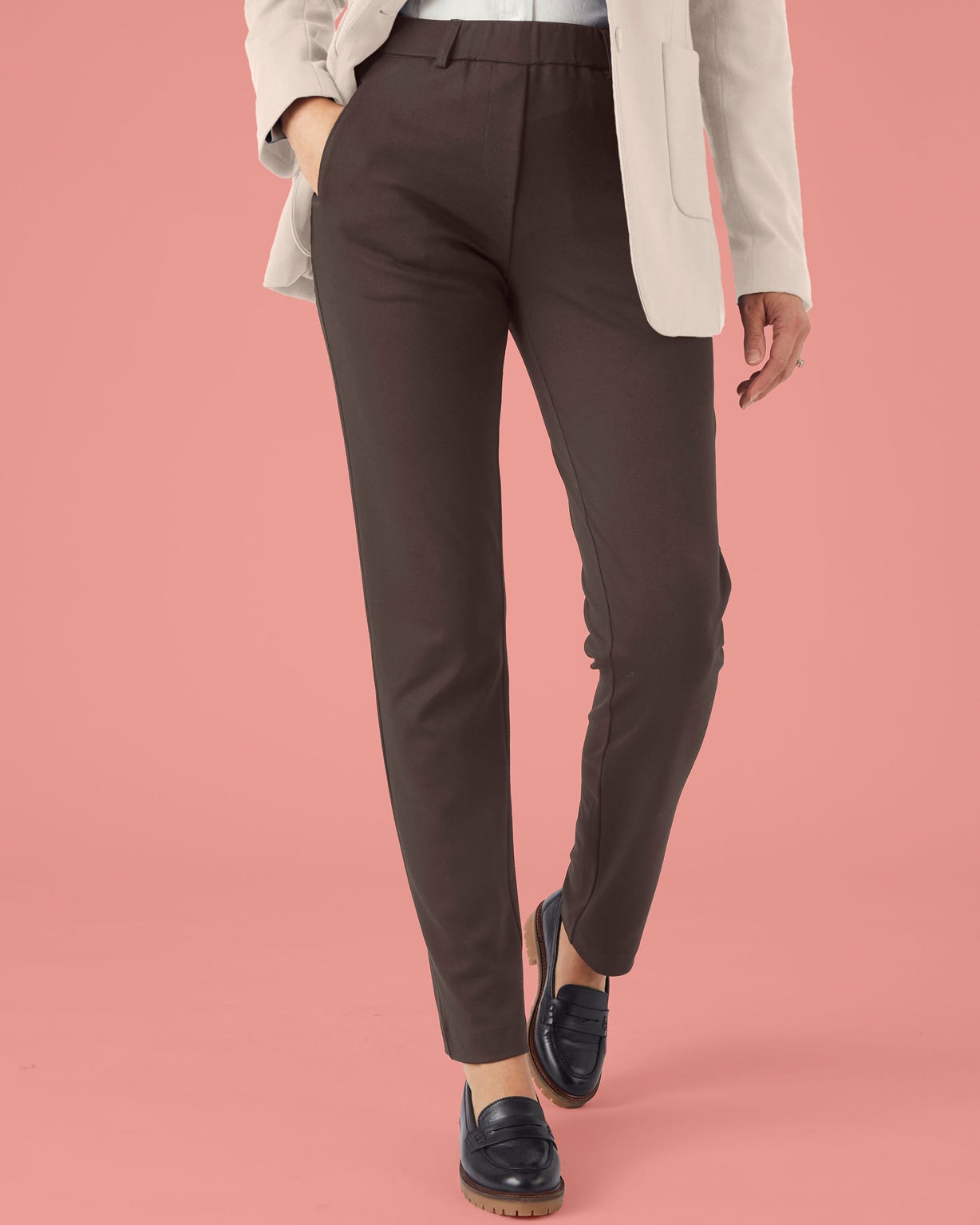 Secret Stretch Ponte Tapered Leg Trousers
