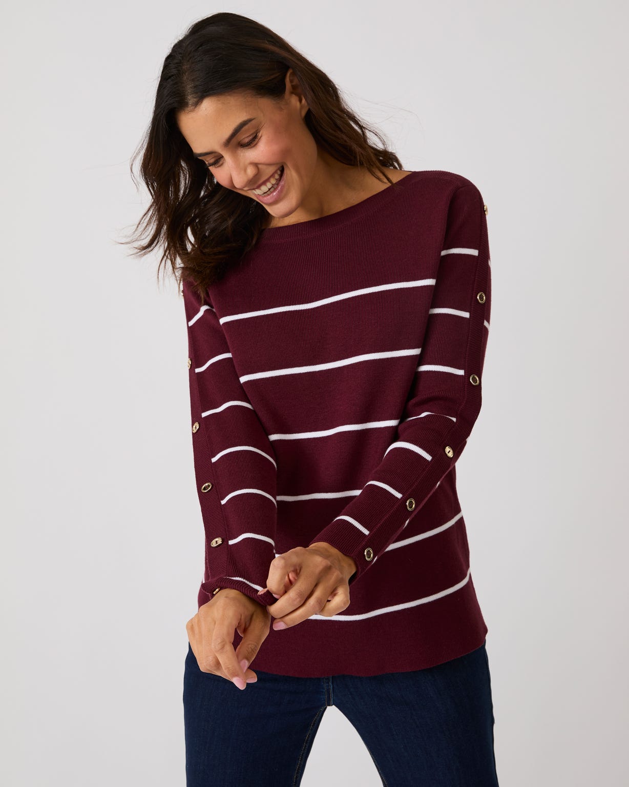 Long Sleeved Striped Jumper