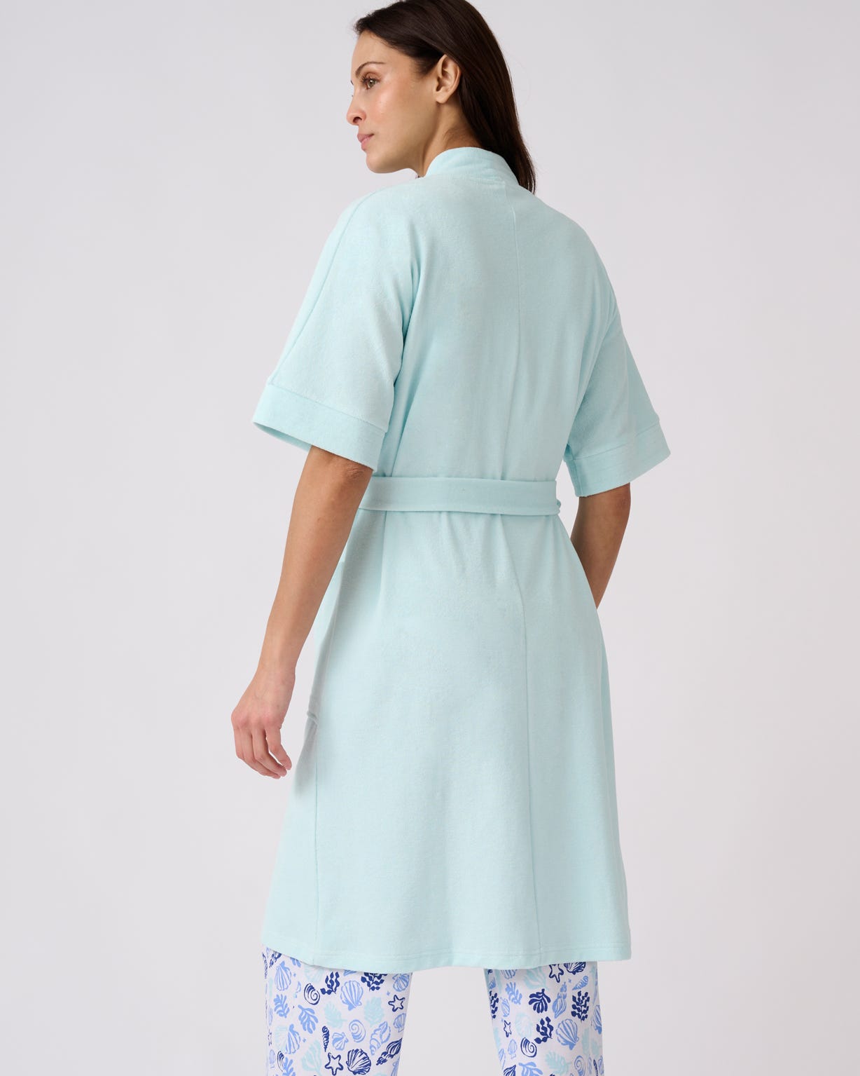 Short Sleeve Towelling Gown 