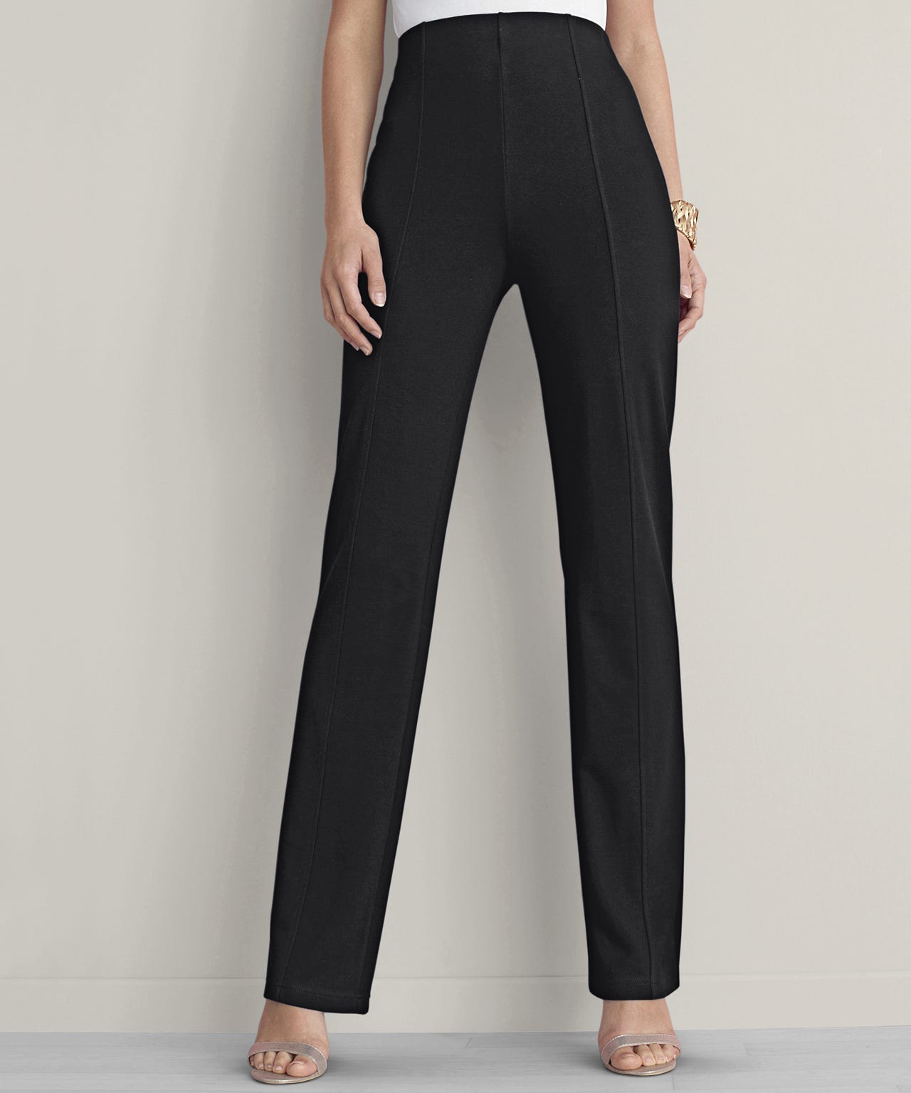 Secret Stretch Ponte Straight-Leg Trousers