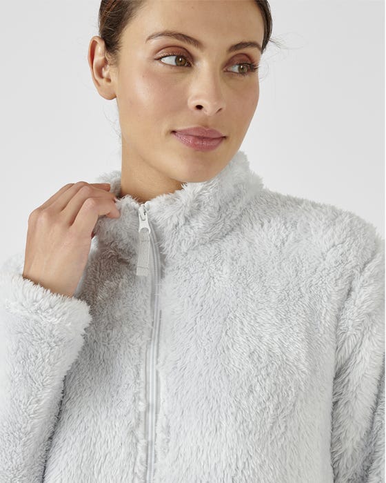 Thermal Short Teddy Fleece Dressing Gown