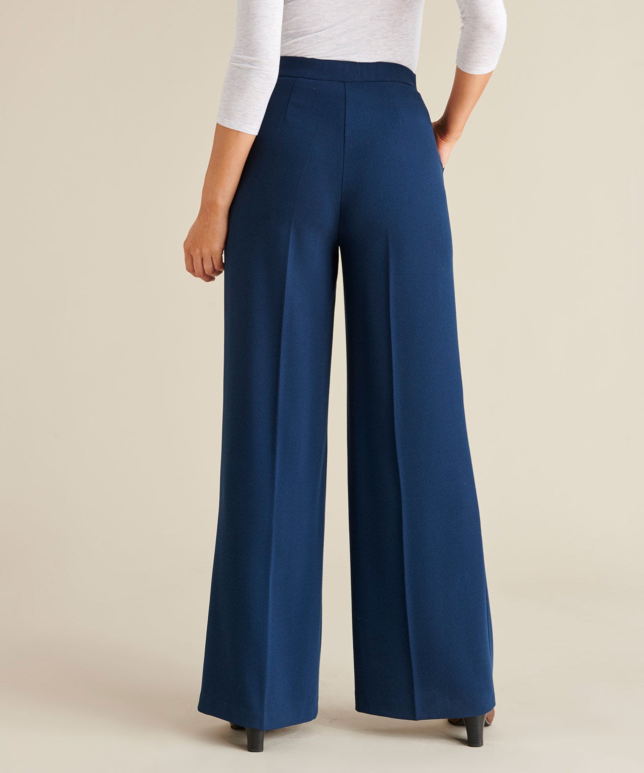 Crepe Wide Leg Trousers