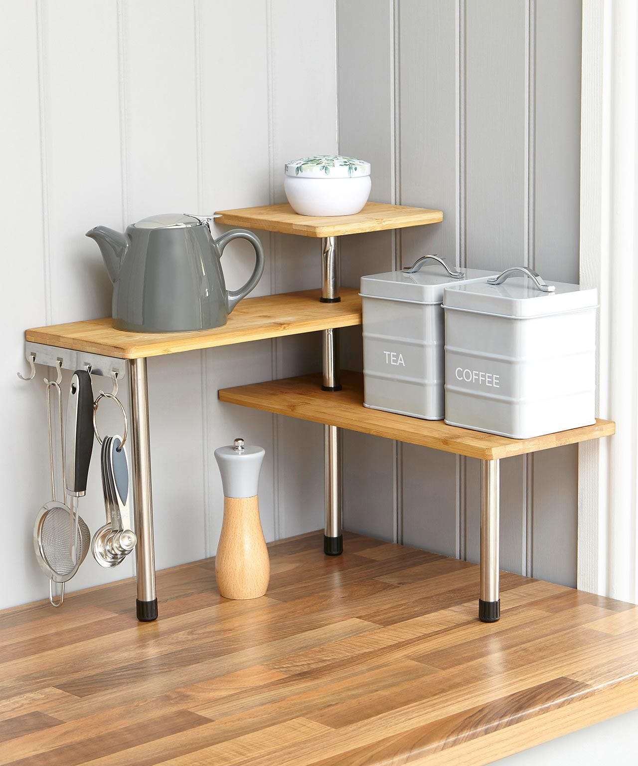 Damart Unisex Multicolor Plain Kitchen Corner Storage Unit