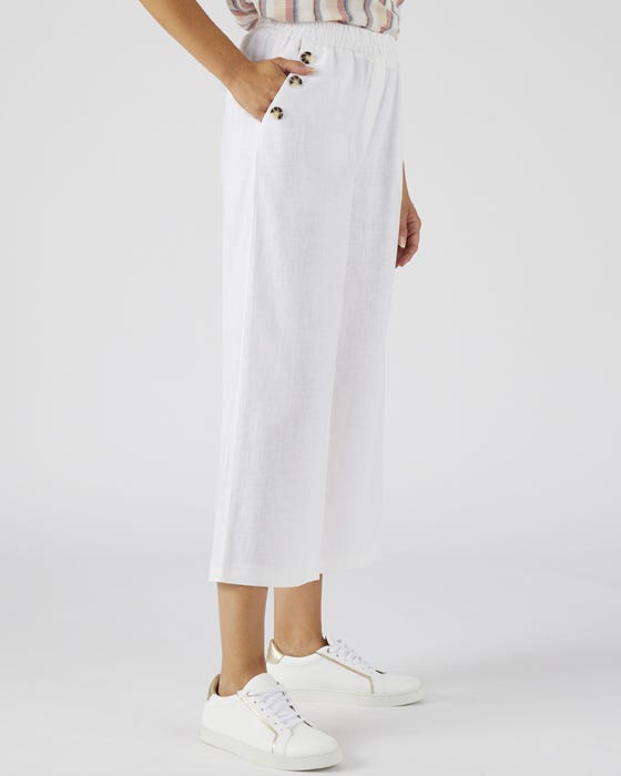 Linen Rich Crop Trousers 