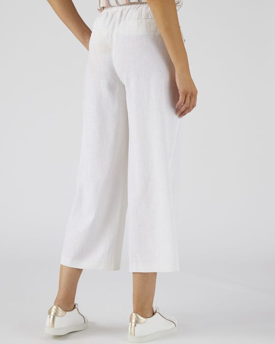 Linen Rich Crop Trousers 