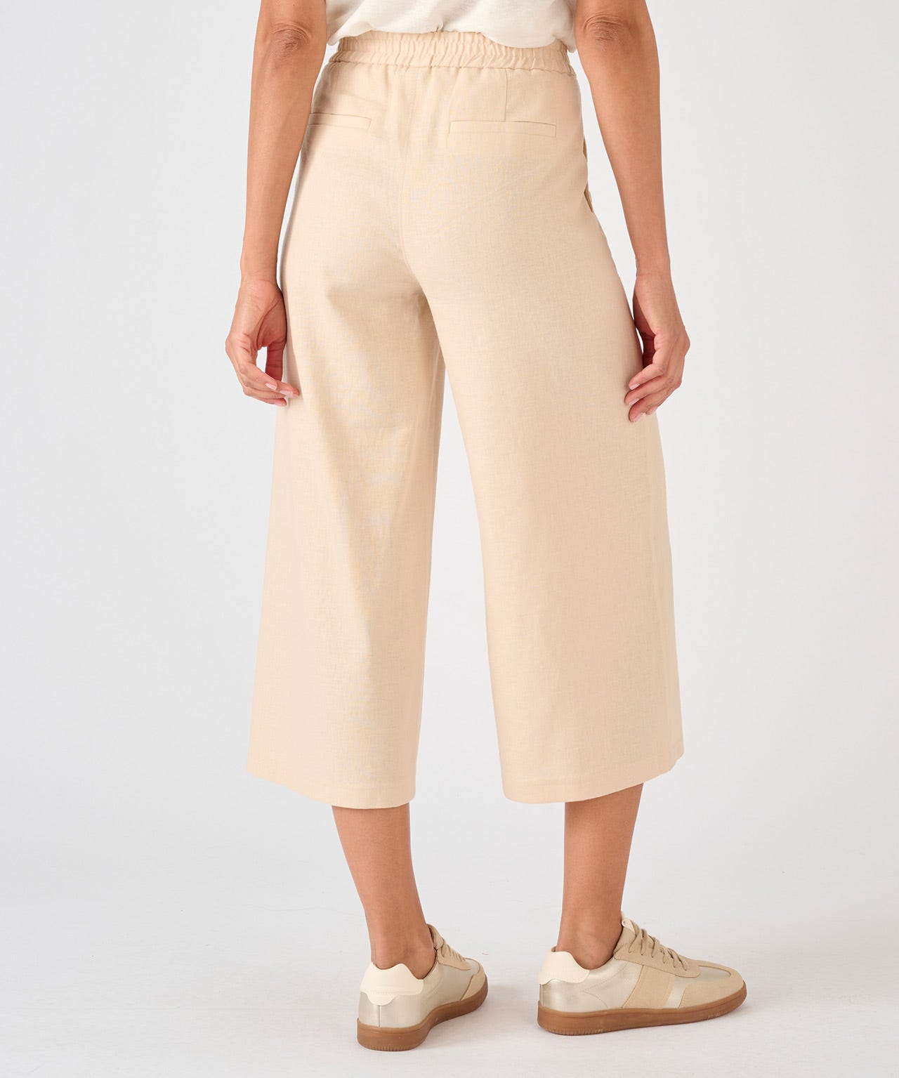Linen Rich Crop Trousers 