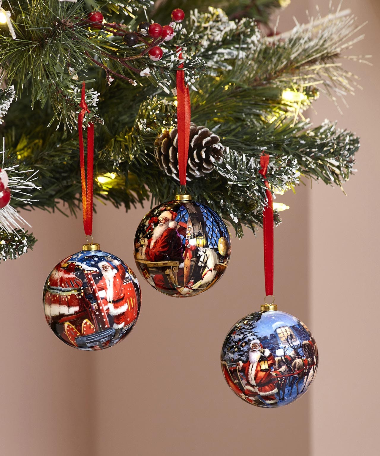 Santa Express Baubles in Gift Box