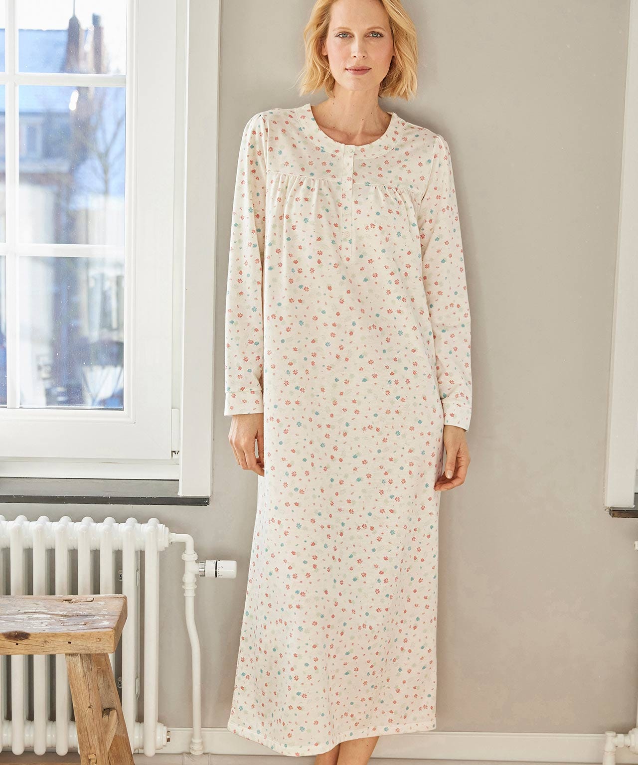 Brushed Interior Long Sleeve Nightdress