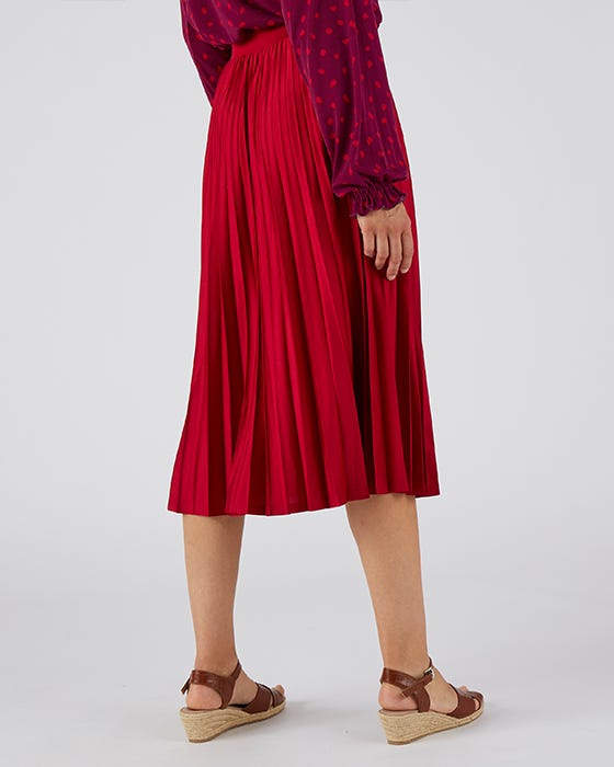 Pleated Jersey Skirt