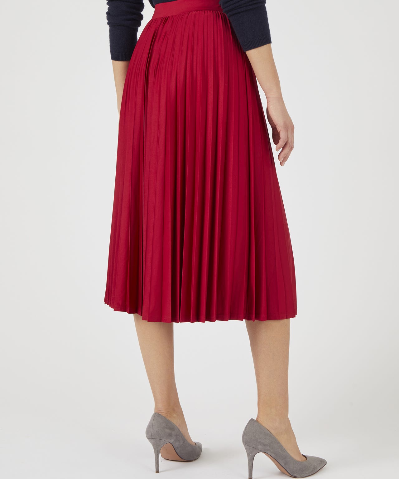 Pleated Jersey Skirt