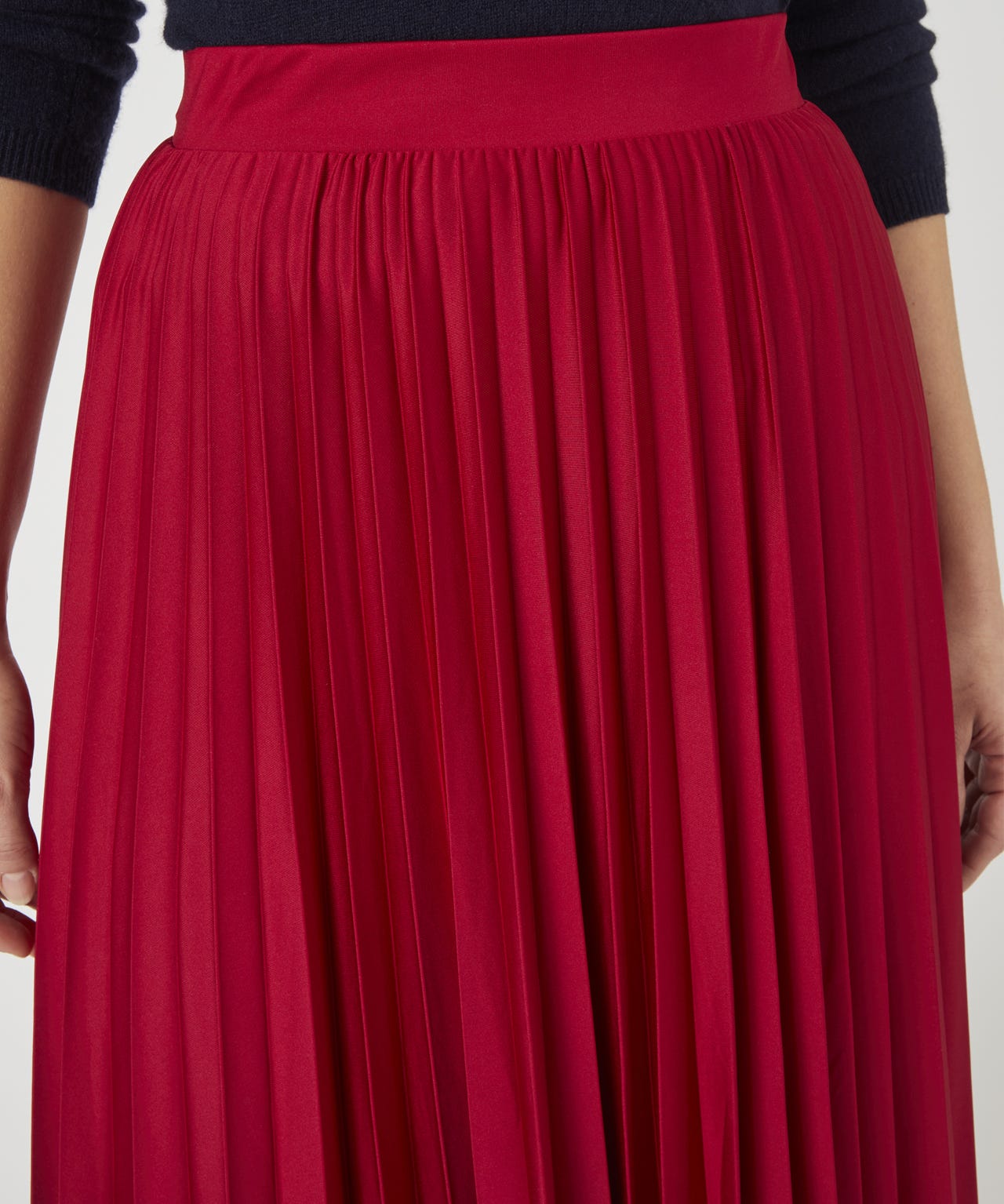 Pleated Jersey Skirt