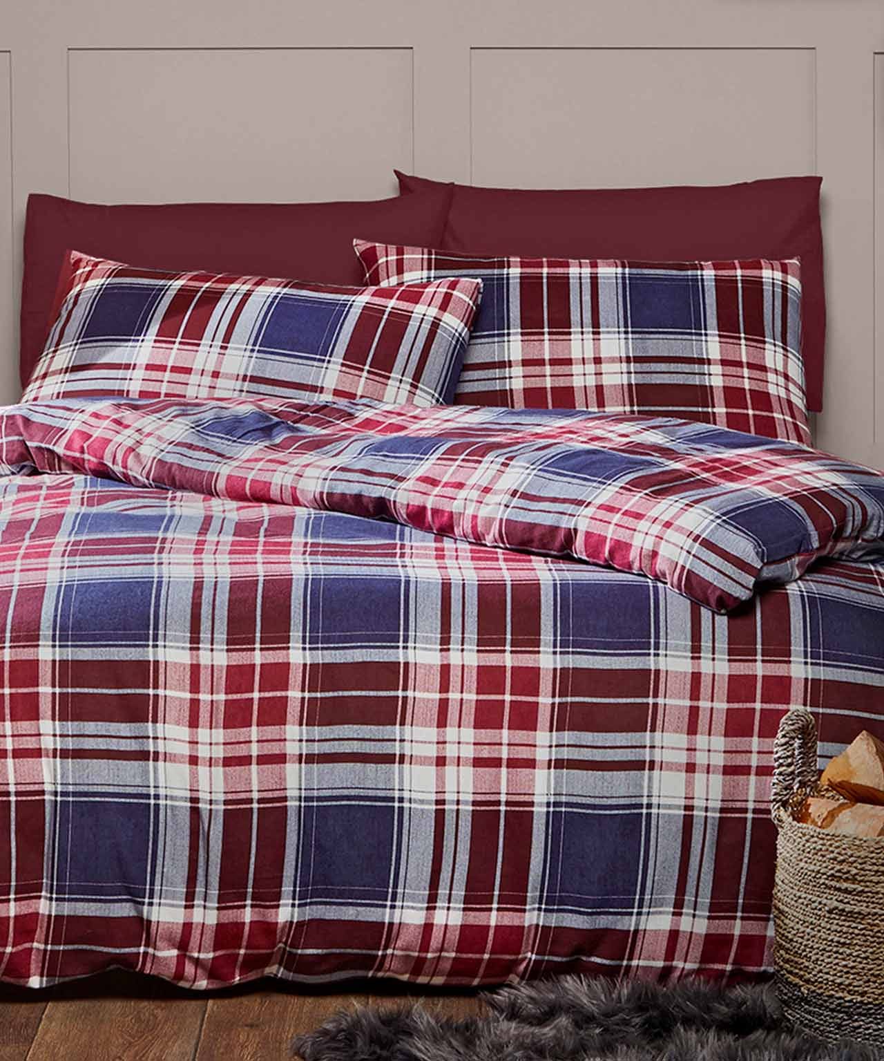 Edwards Brushed Check Duvet Set