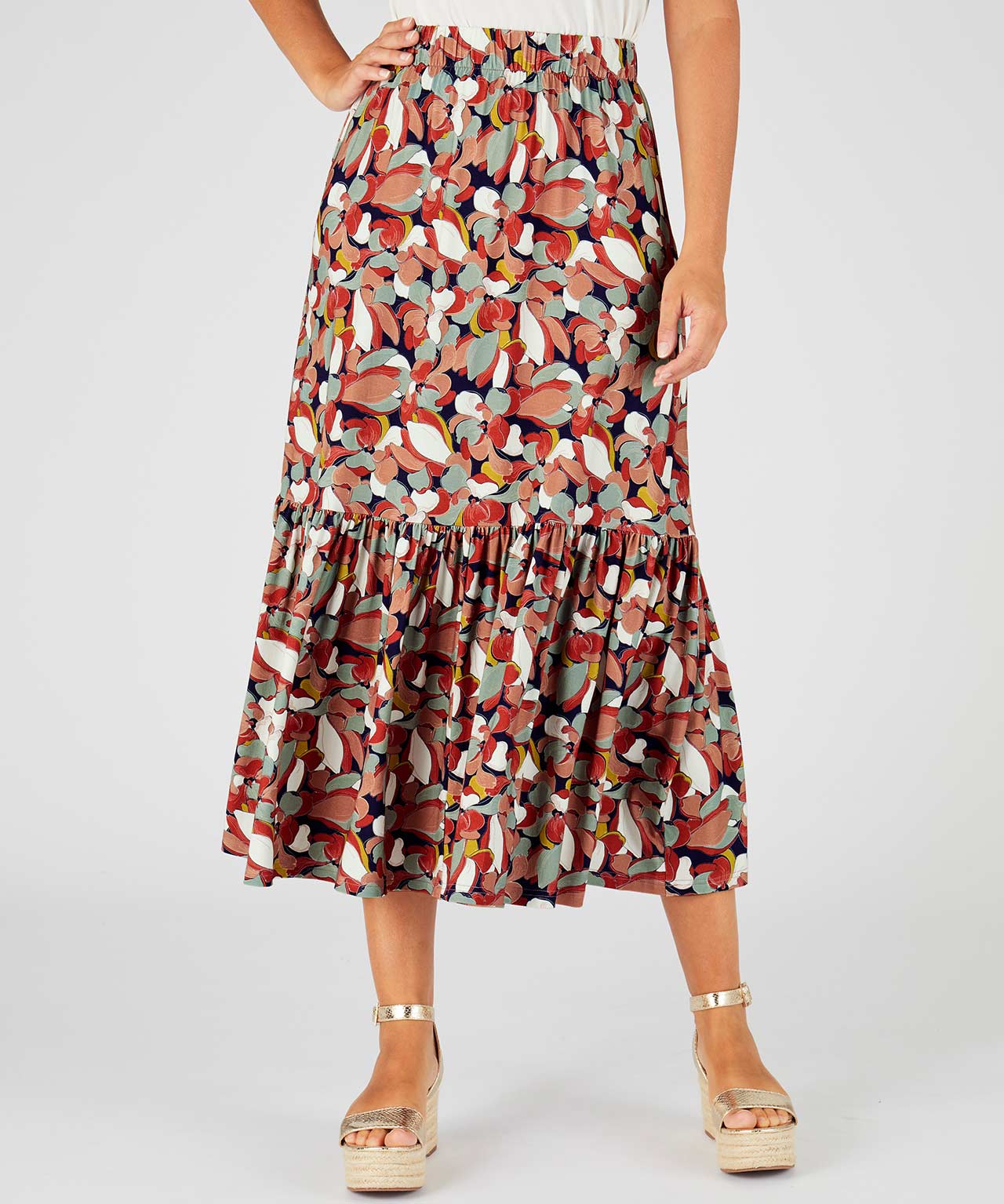 Print Jersey Skirt