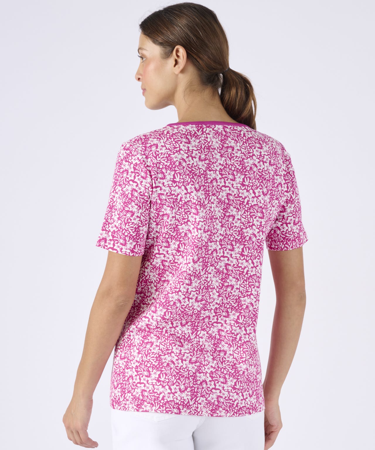 Pure Cotton Pleat Detail T-shirt