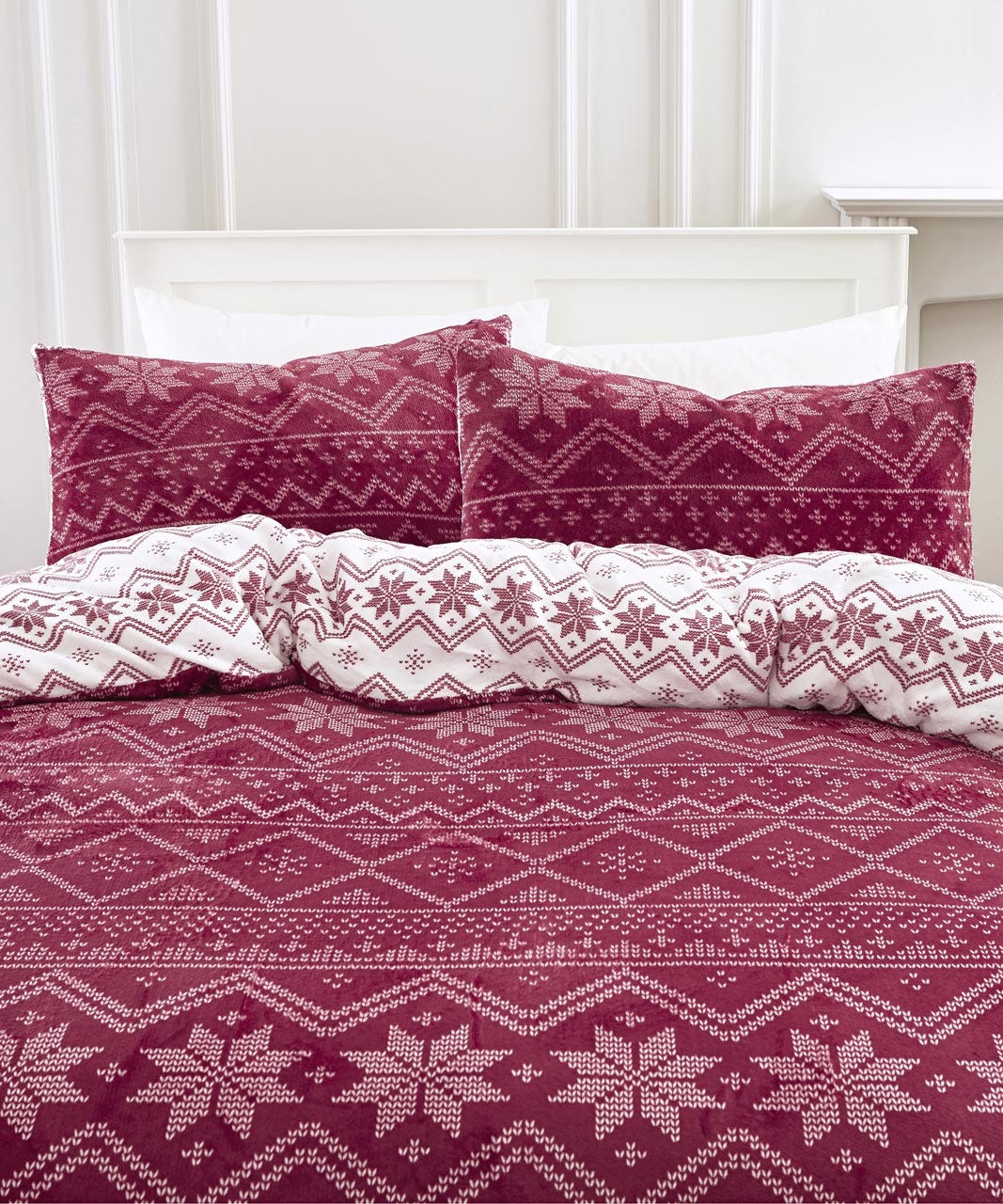 Christmas Printed fleece duvet set
