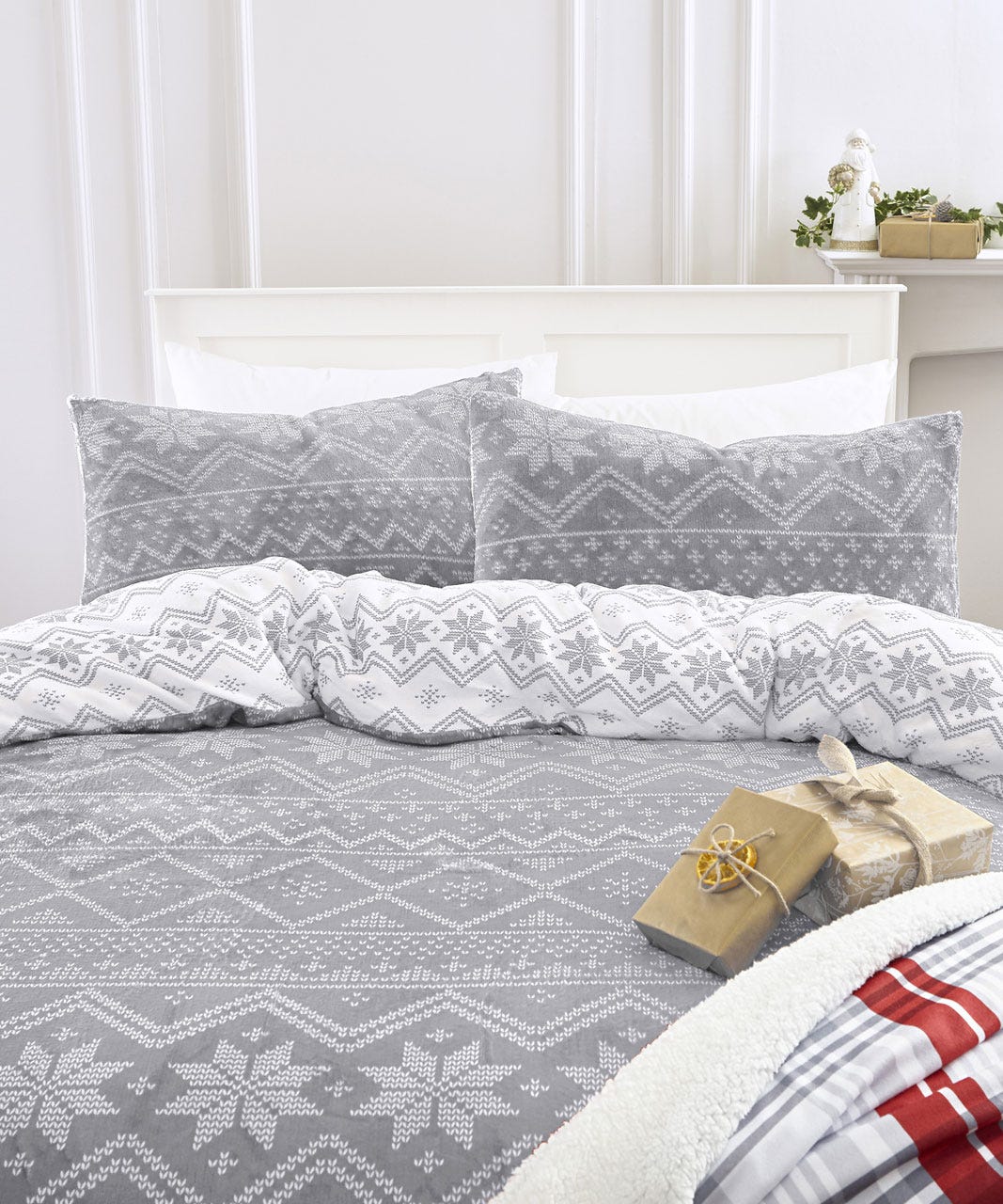 Christmas Printed fleece duvet set