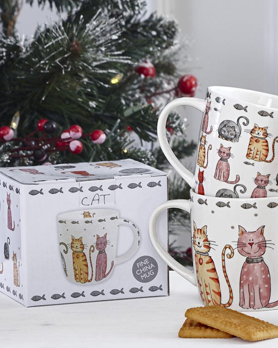 Set Of Two Pet Mugs