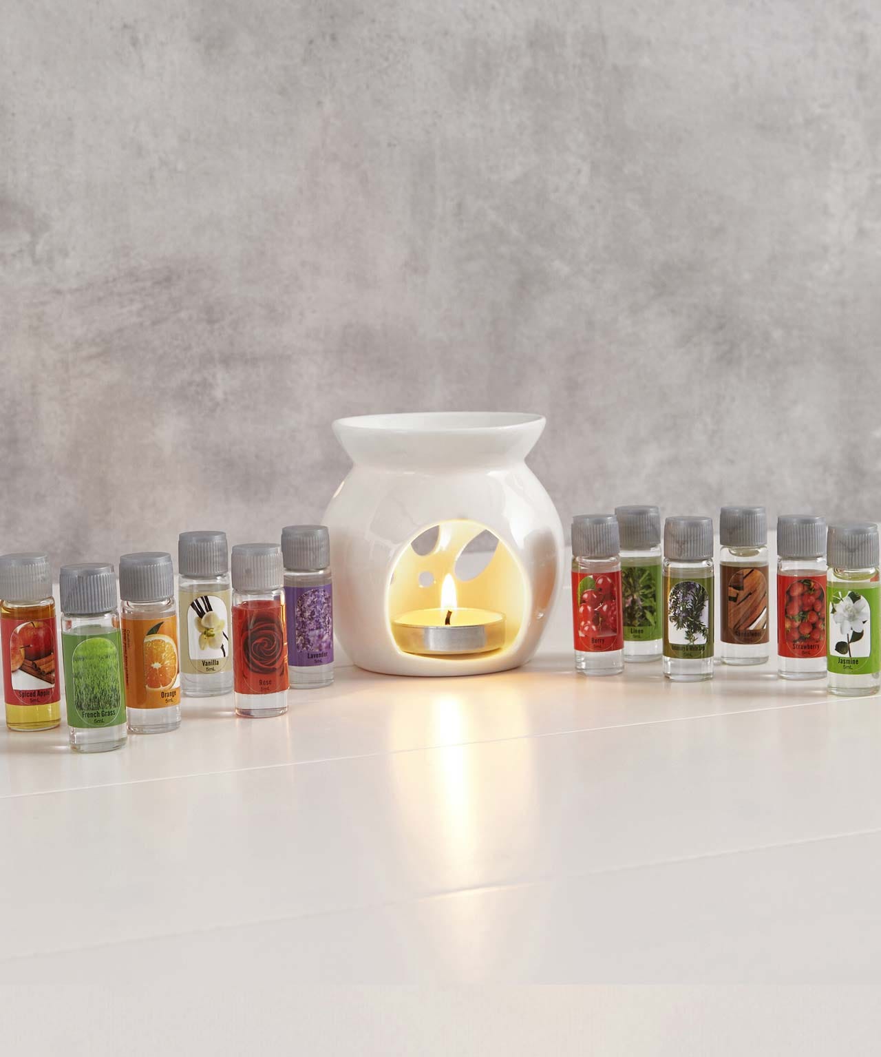 Set of Essential Oils with Burner