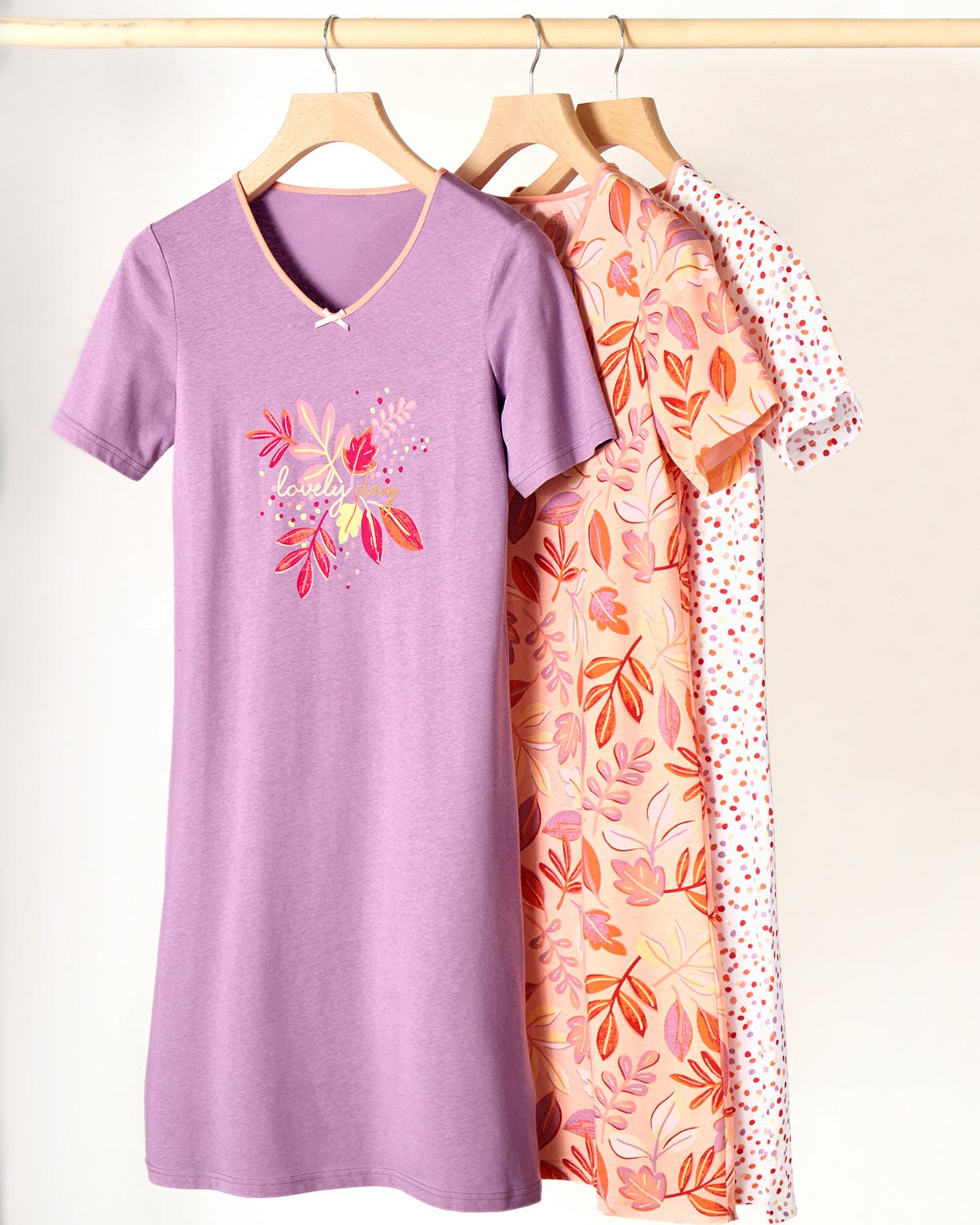 Pack of 3 Cotton Jersey Nightdresses