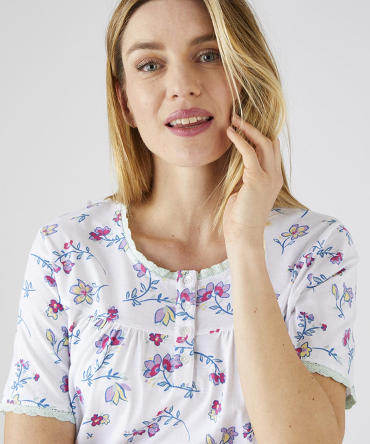 Floral Cotton Jersey Nightdress