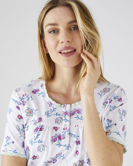 Floral Cotton Jersey Nightdress