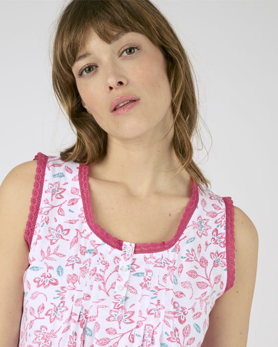 Pack of 2 Sleeveless Cotton Nightdresses