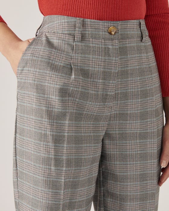 Check Jersey Trousers