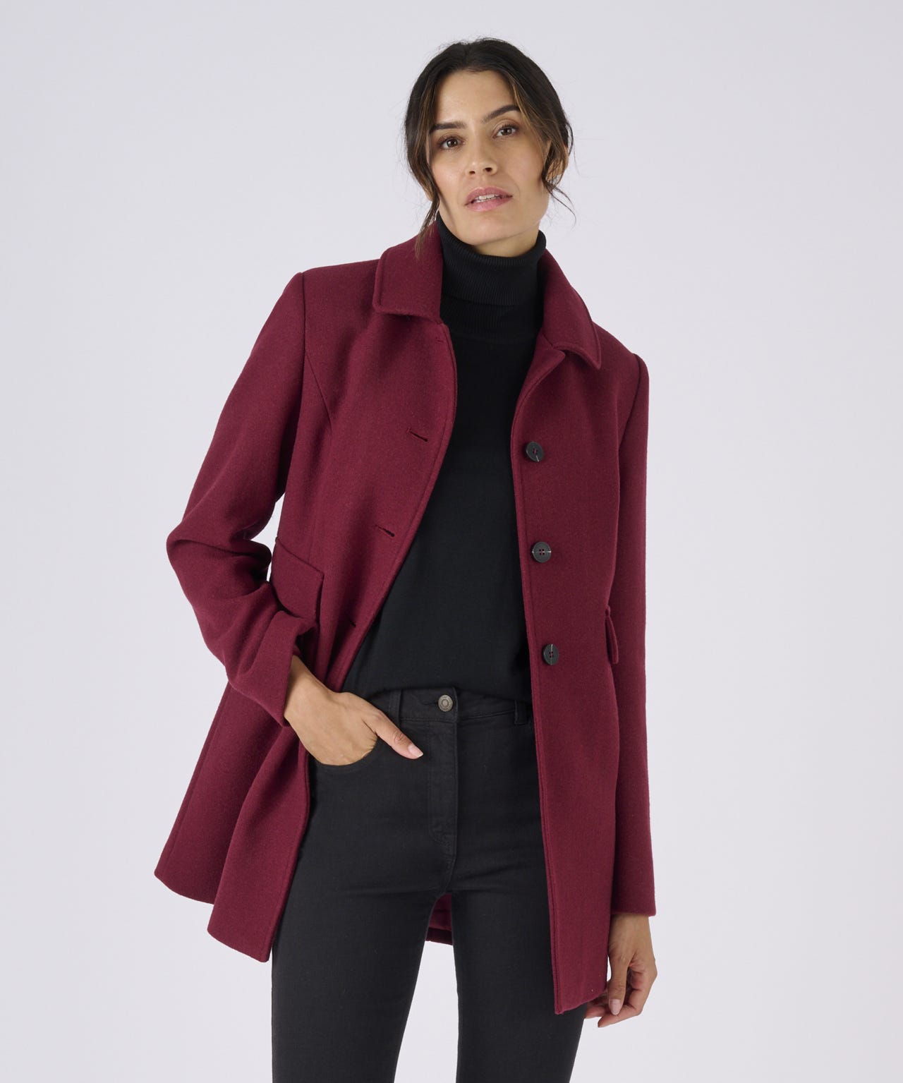 Damart Women's Deep Burgundy Coat