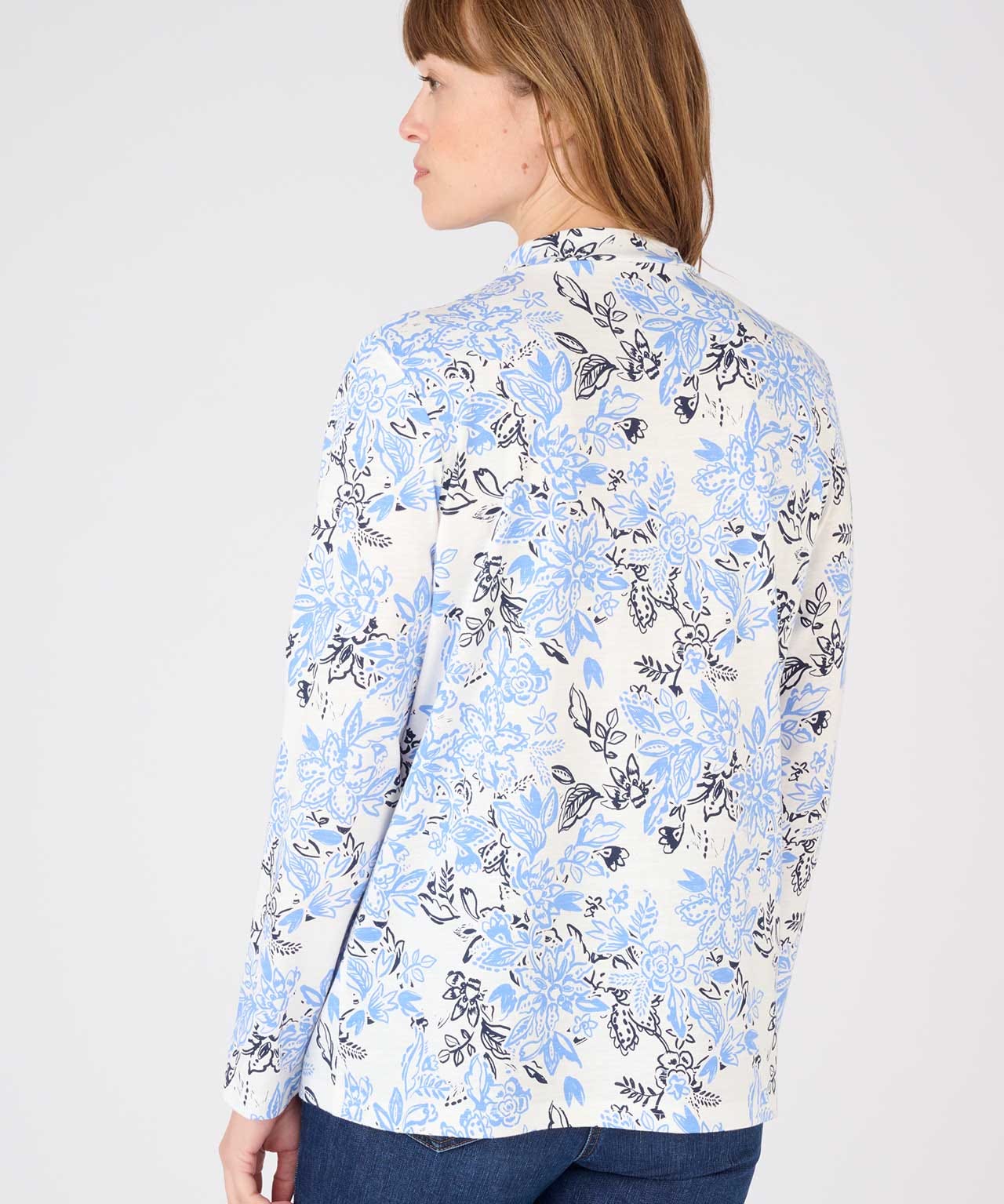 Turtleneck Long Sleeved Cotton T-shirt