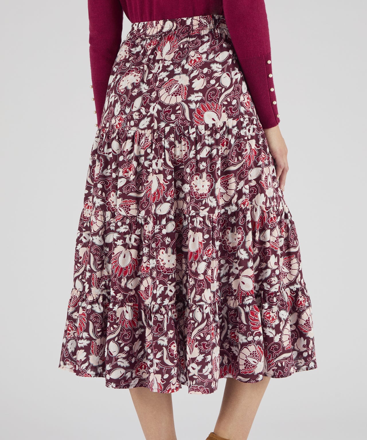 Print Tiered Skirt
