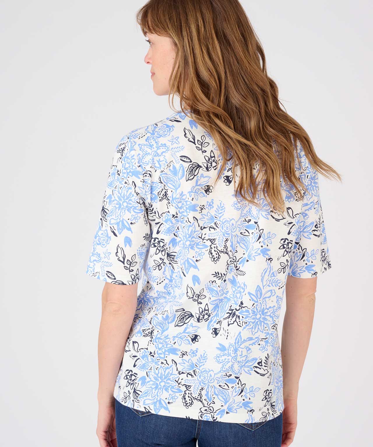 Skin Soft Round Neck Short Sleeved Cotton T-shirt
